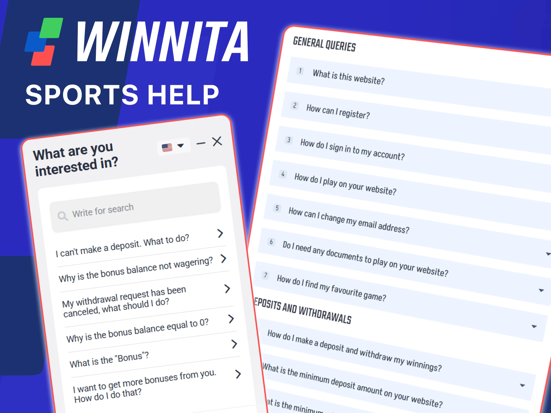 Get round the clock help from official Winnita sports support team.